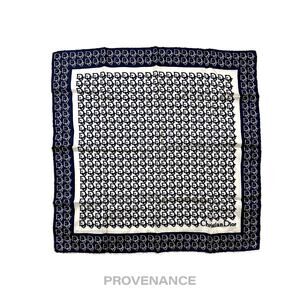 🔴 Christian Dior Trotter Monogram Silk Scarf - Navy White